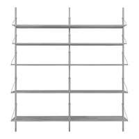 Shelf Library Pre-configured Wall Unit - Double  Section