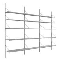 Shelf Library Pre-configured Wall Unit - Triple  Section