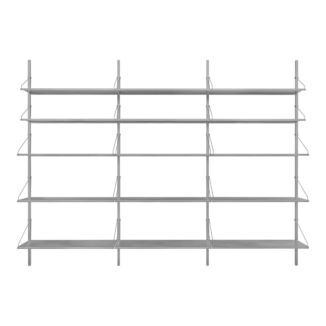 Shelf Library Pre-configured Wall Unit - Triple  Section