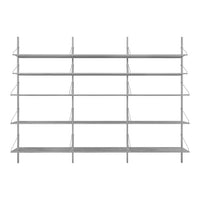 Shelf Library Pre-configured Wall Unit - Triple  Section