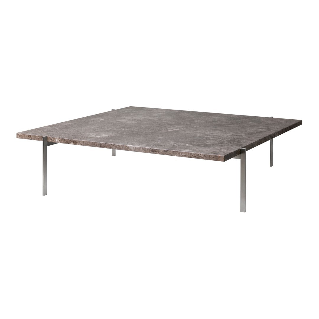 Gray textured tabletop with a sleek metal frame, ideal for modern decor. Clean lines and minimalist design.