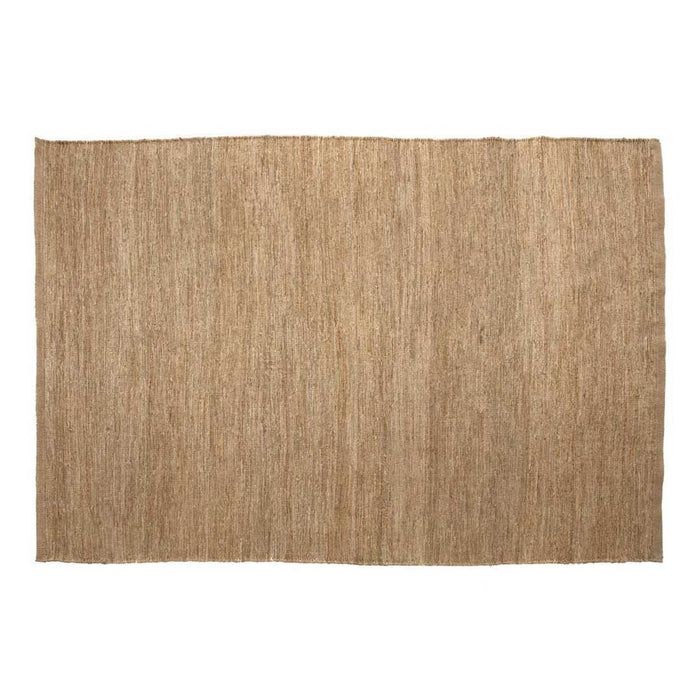 Textured beige area rug with a subtle woven pattern, ideal for adding warmth to any space.