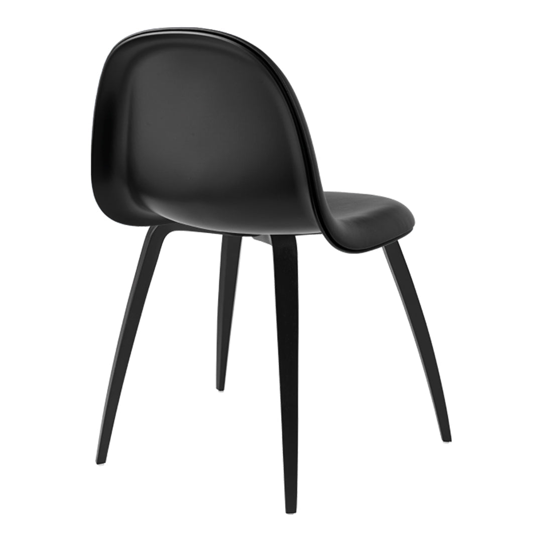 Gubi 3D Dining Chair - Wood Base - Wood Veneer - Front Upholstered