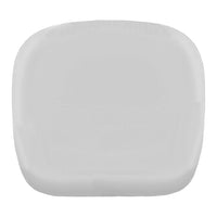 Square white plate with a smooth, glossy finish, perfect for elegant dining.