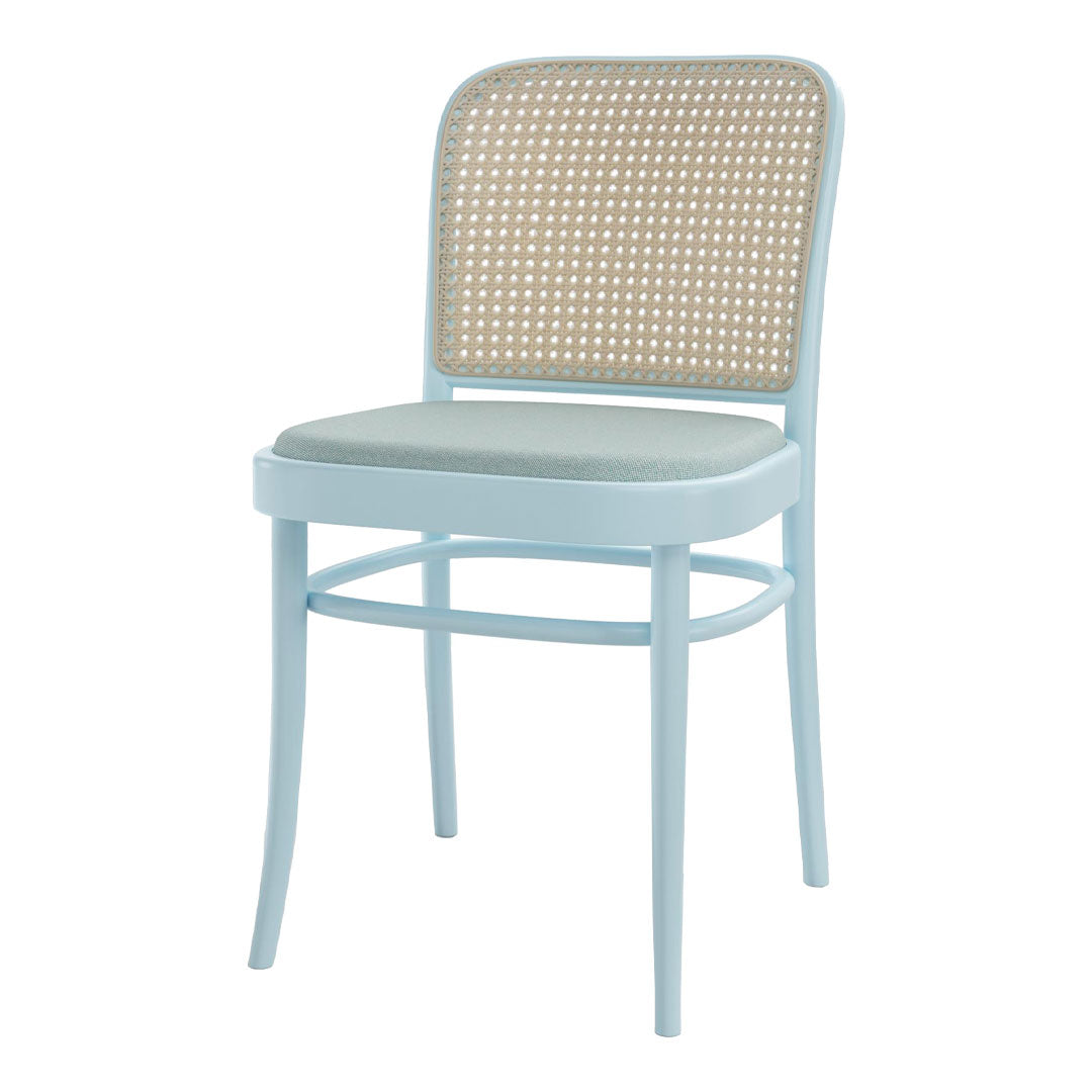 Chair 811 - Cane Back & Seat Upholstered - Beech Pigment Frame