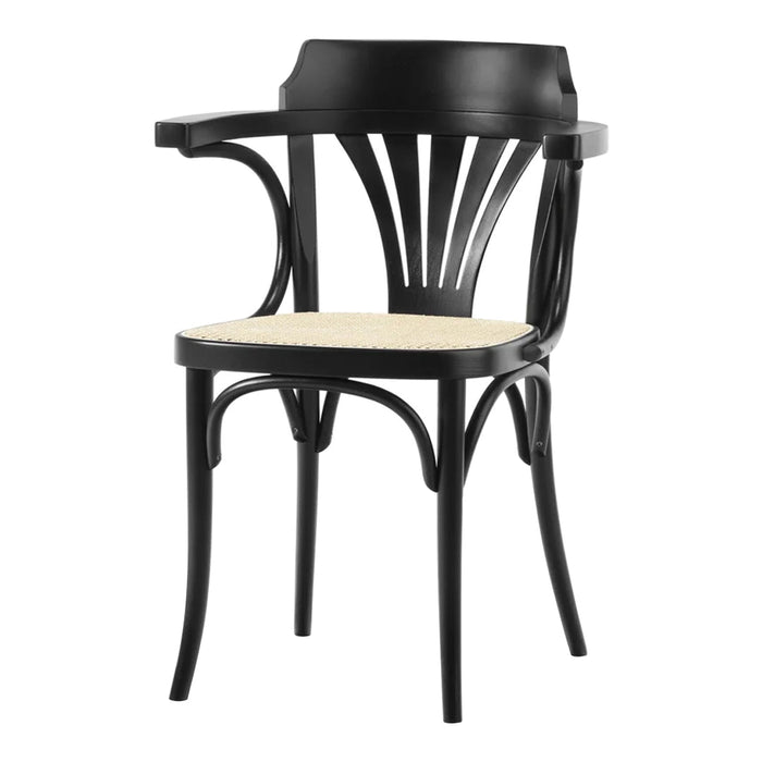 Natural wood dining chair with a smooth, light oak finish and minimalist design. Perfect for modern interiors.