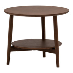 KAMUY Round Side Table w/ Shelf