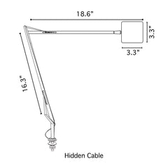 Kelvin Edge Table Lamp - w/ Support & Hidden Cable
