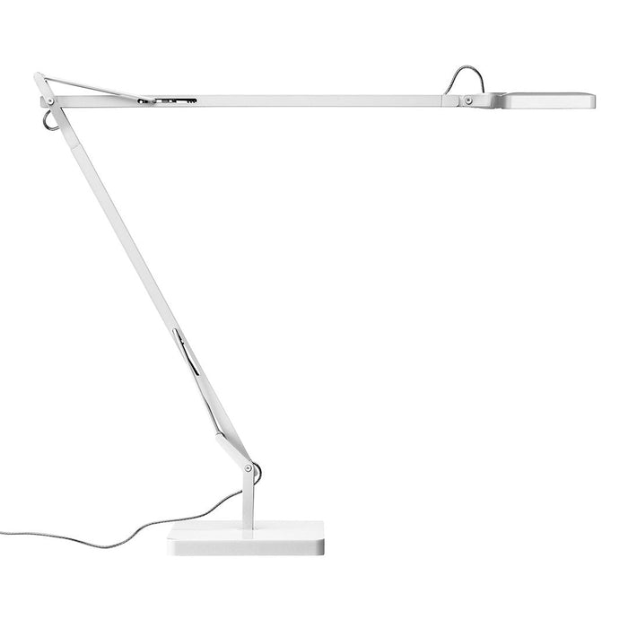 Sleek white adjustable desk lamp with a minimalist design and smooth finish, perfect for modern workspaces.