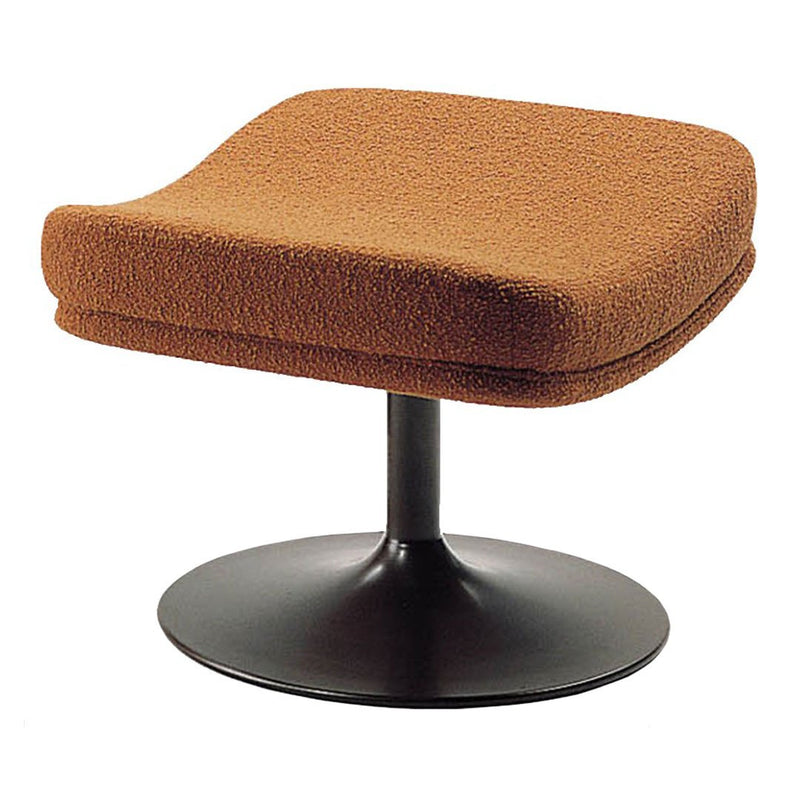 Brown textured fabric cushion with a sleek black base, modern design suitable for stylish interiors.
