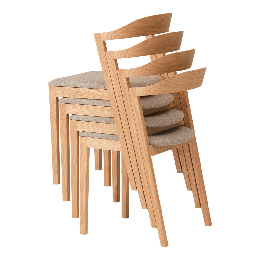 KIILA Stacking Chair - Seat Upholstered