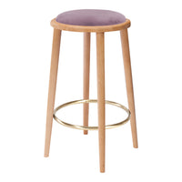 Luc Bar Stool - Metallic Footring