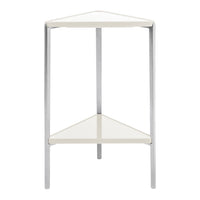 Tambour Low Table - Triangular w/ Shelf