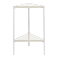 Tambour Low Table - Triangular w/ Shelf