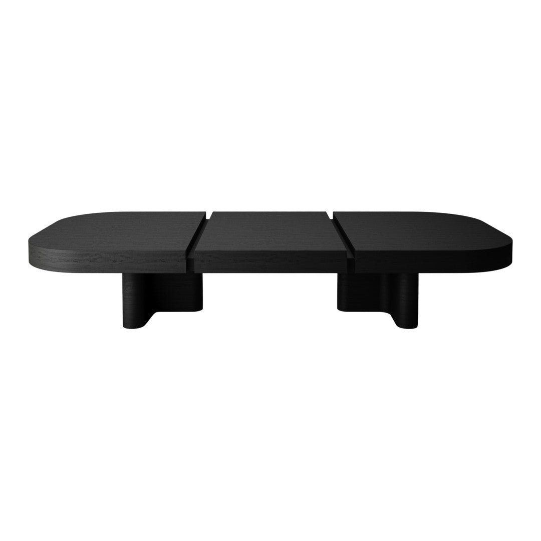 Sleek black coffee table with a modern design and smooth, matte finish. Ideal for contemporary interiors.