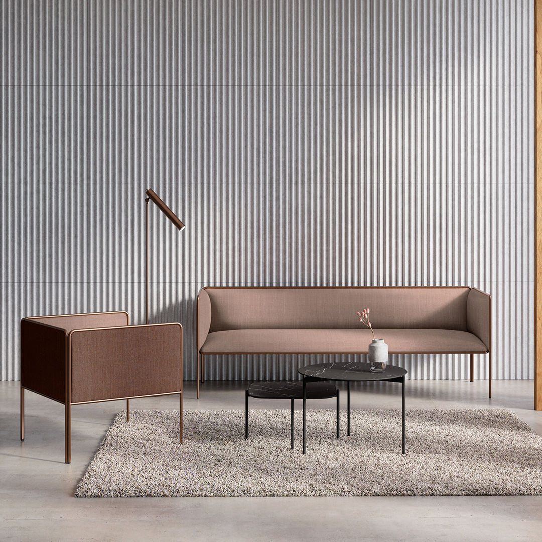 Meetia Three-Seater Sofa - Monochromatic Upholstery