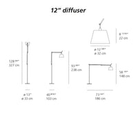 Tolomeo Mega LED Floor Lamp w/ Diffuser