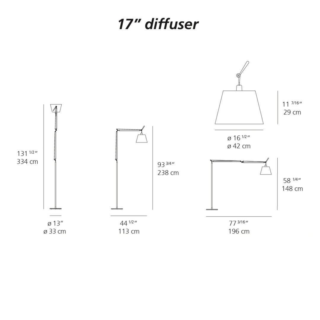 Tolomeo Mega LED Floor Lamp w/ Diffuser