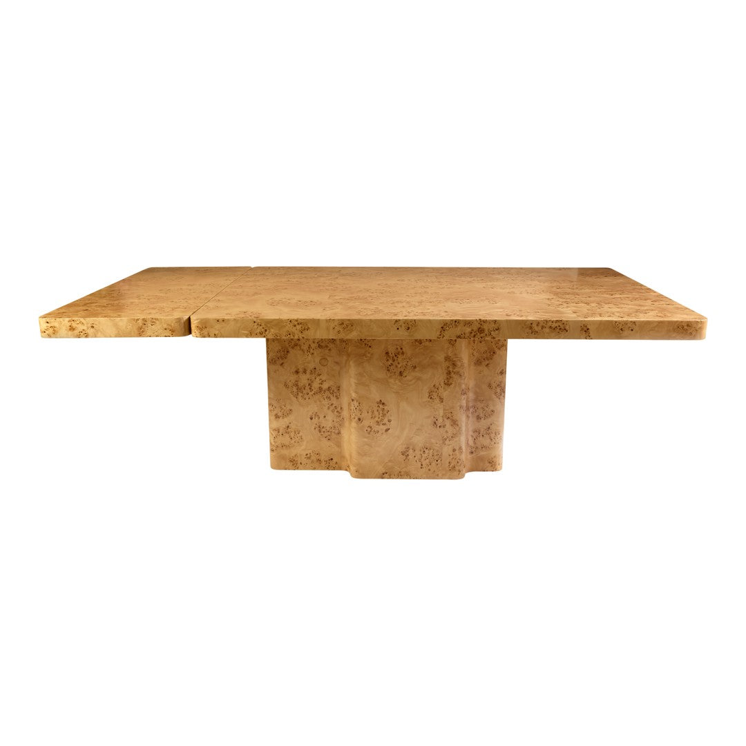 Light beige stone finish with a smooth, matte surface and subtle texture, featuring a minimalist geometric base.