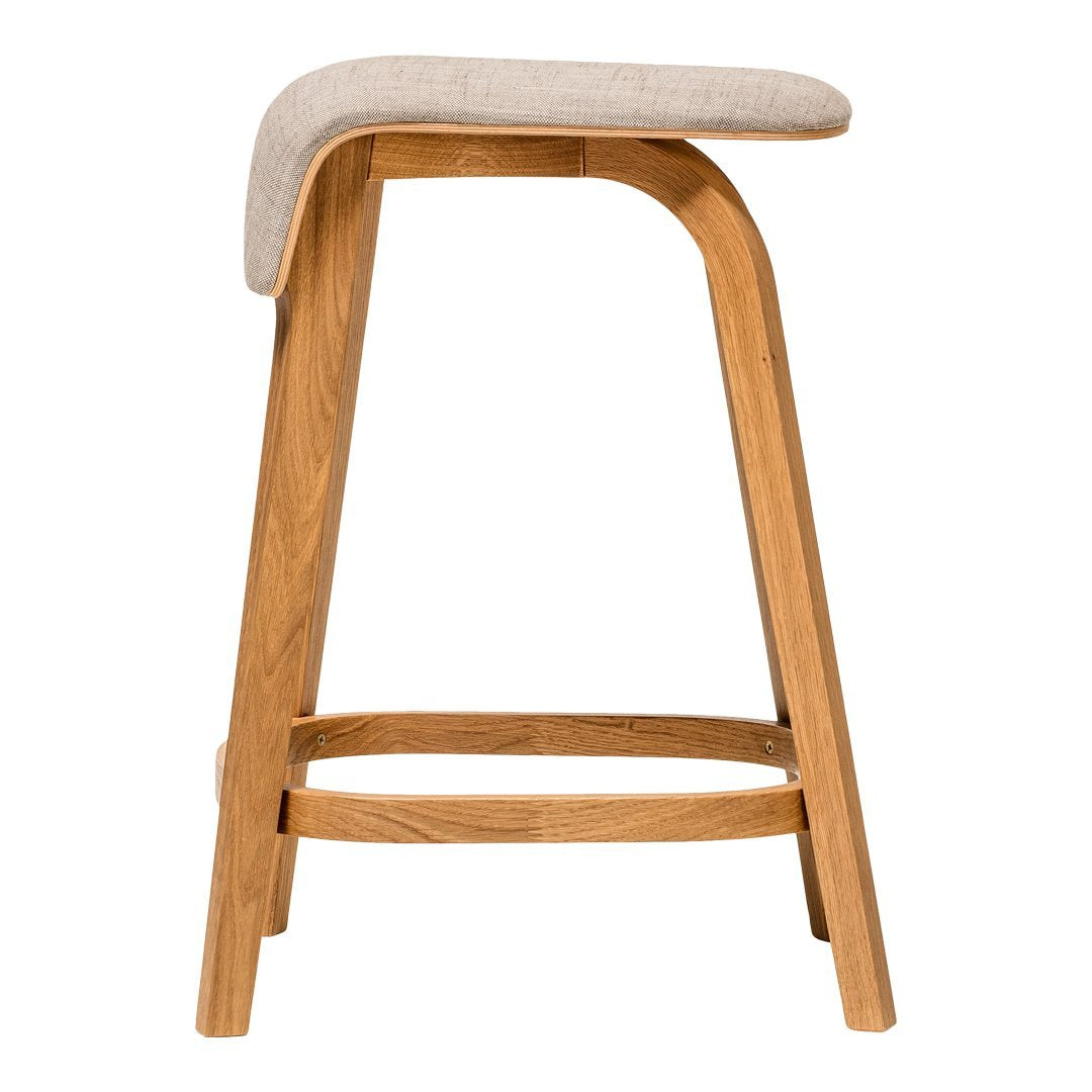 Leaf Barstool - Seat Upholstered - Oak Frame