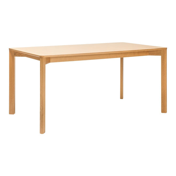 Light natural wood dining table with a smooth, minimalist design and no visible patterns. Perfect for modern interiors.