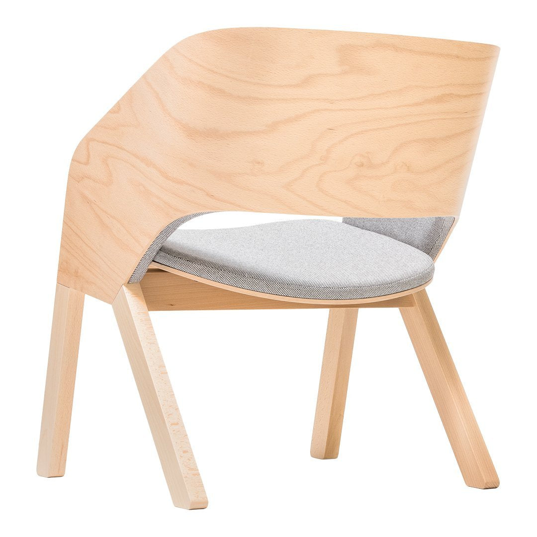 Merano Lounge Armchair - Upholstered - Oak Frame