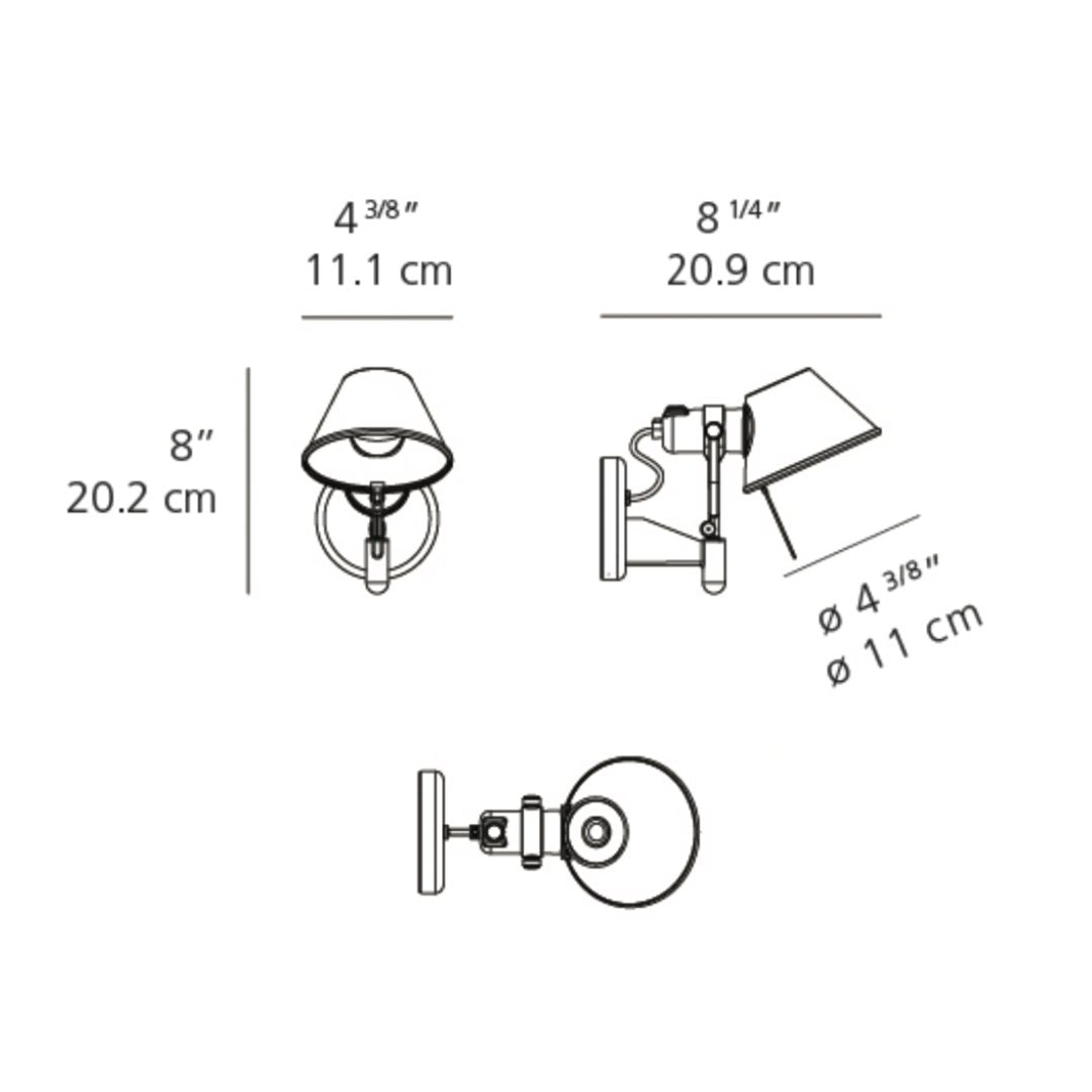 Tolomeo Micro Wall Spot Light w/o Switch