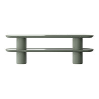 Sleek, modern design in soft sage green with smooth, glossy finish and rounded edges. Perfect for contemporary decor.