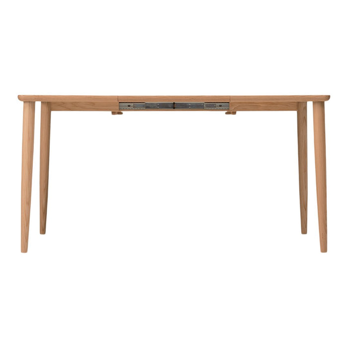 Light brown wooden table with a smooth finish and simple, modern design. Ideal for minimalist decor.