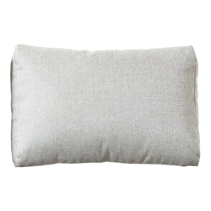 Light gray textured pillow with a subtle woven pattern, ideal for enhancing modern decor.