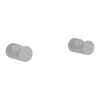 Gray round wall hooks with a smooth finish, perfect for minimalist decor. Simple design complements any modern space.