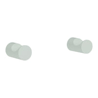 Light gray circular wall hooks with a smooth, minimalist design for modern decor. Perfect for stylish organization.
