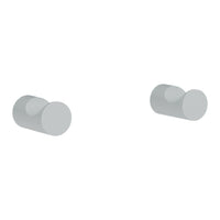 Light gray circular wall hooks with a smooth matte finish, perfect for modern decor.