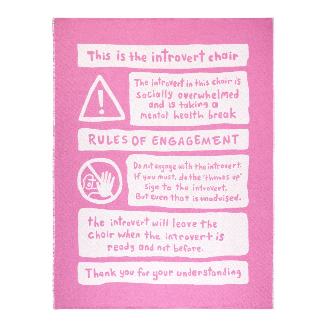Bright pink background with white text and playful icons, featuring engaging patterns and rules for social interaction.