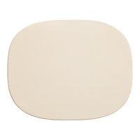 Beige oval plate with a smooth, matte finish, perfect for modern table settings.