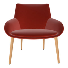 Noom Series 10 Lounge Armchair w/ French Seams - Conical Wood Legs