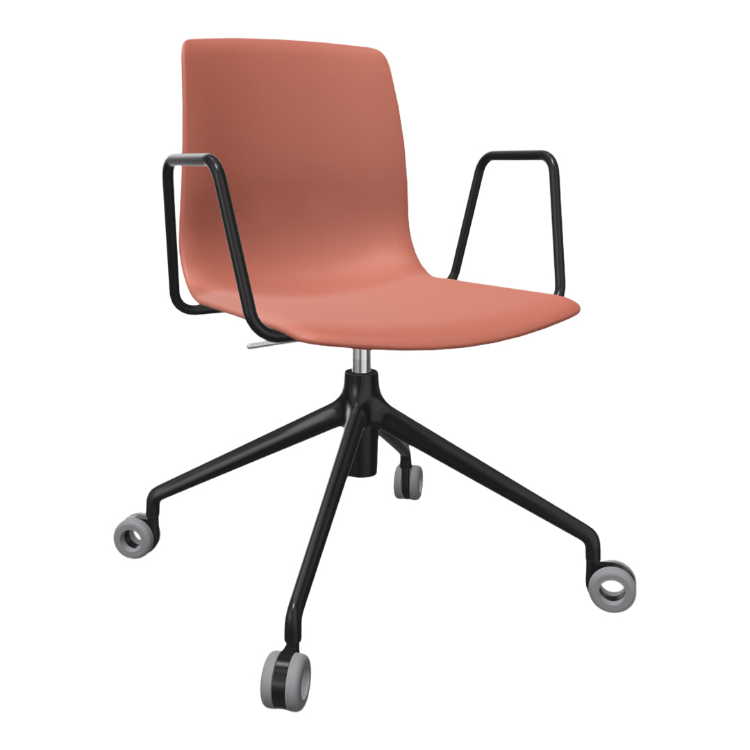 Noom Series 50 Closed Arm Chair - 4-Star Swivel Base w/ Casters