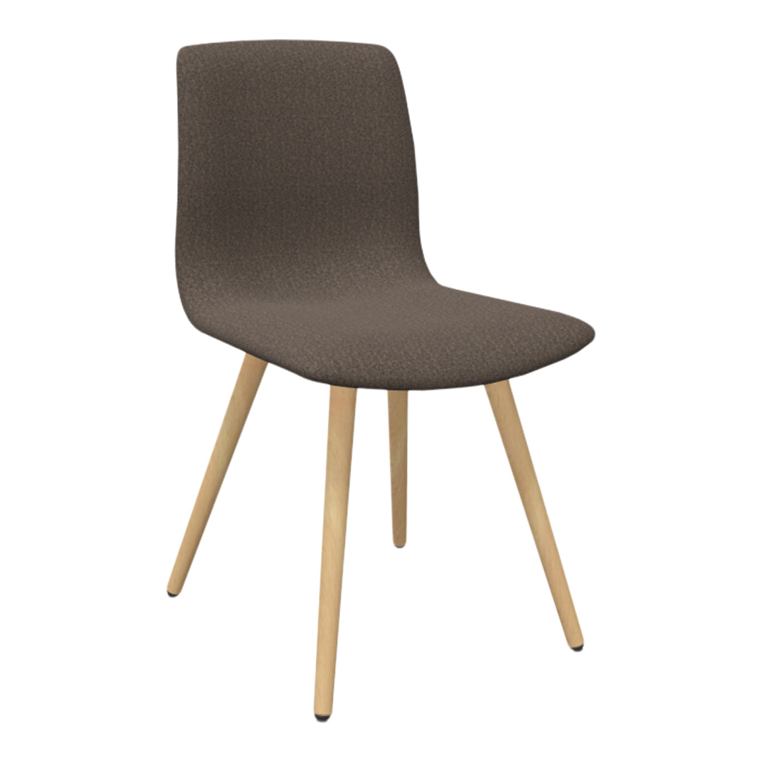 Noom Series 50 Side Chair - Wood Legs - Upholstered Shell
