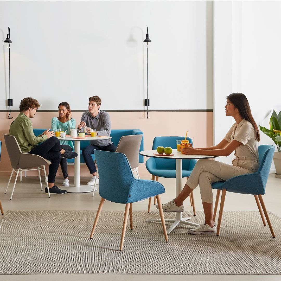 Noom Series 30 Armchair w/ French Seams - Conical Wood Legs