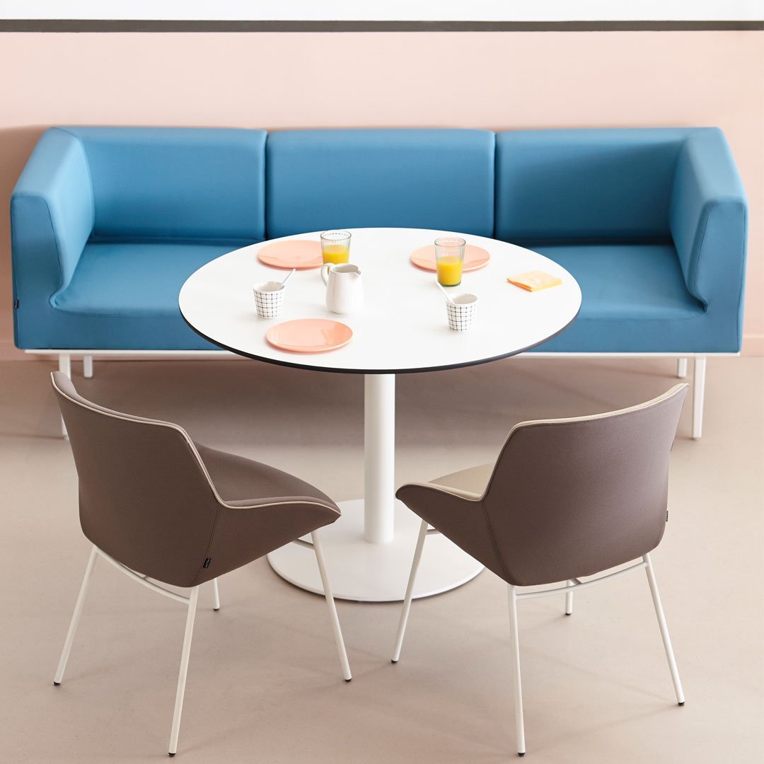 Noom Series 30 Armchair w/ French Seams - Metal Legs