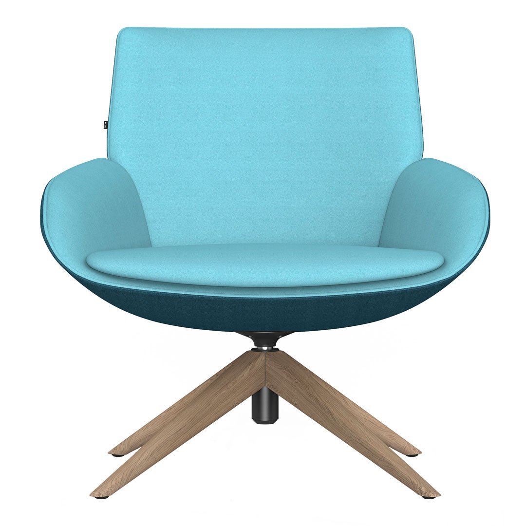 Noom Series 10 Bicolor Lounge Armchair -  Pyramid Wood Legs