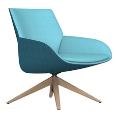 Noom Series 10 Bicolor Lounge Armchair -  Pyramid Wood Legs