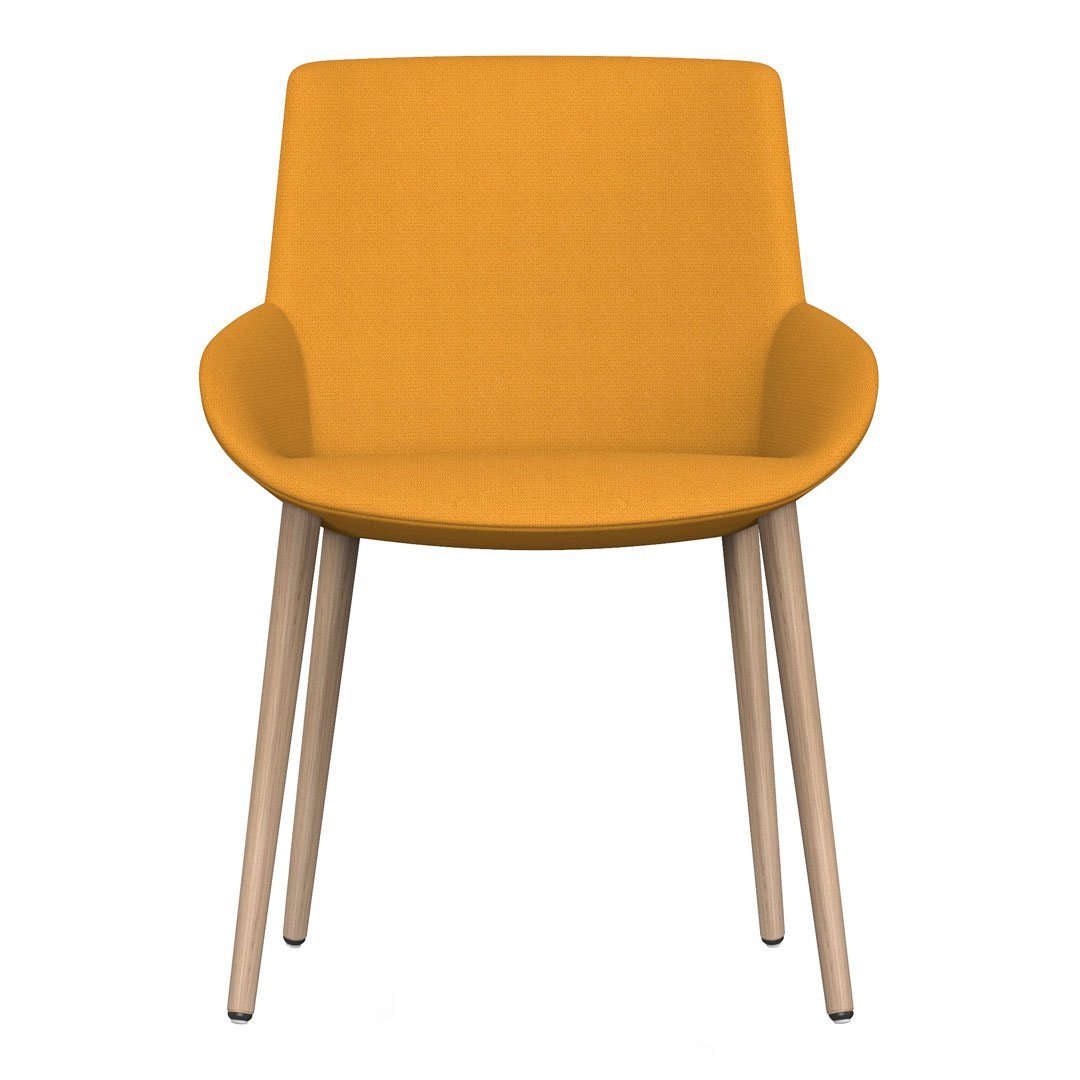 Noom Series 30 Armchair w/ French Seams - Conical Wood Legs