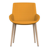 Noom Series 30 Armchair w/ French Seams - Conical Wood Legs