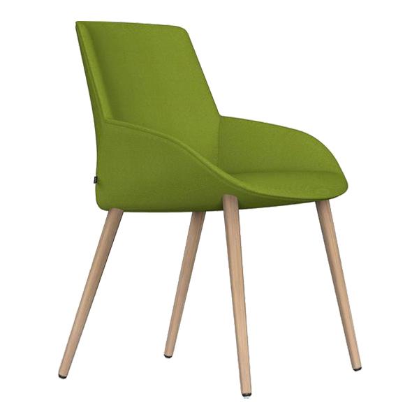 Noom Series 30 Armchair w/ French Seams - Conical Wood Legs