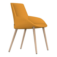 Noom Series 30 Armchair w/ French Seams - Conical Wood Legs