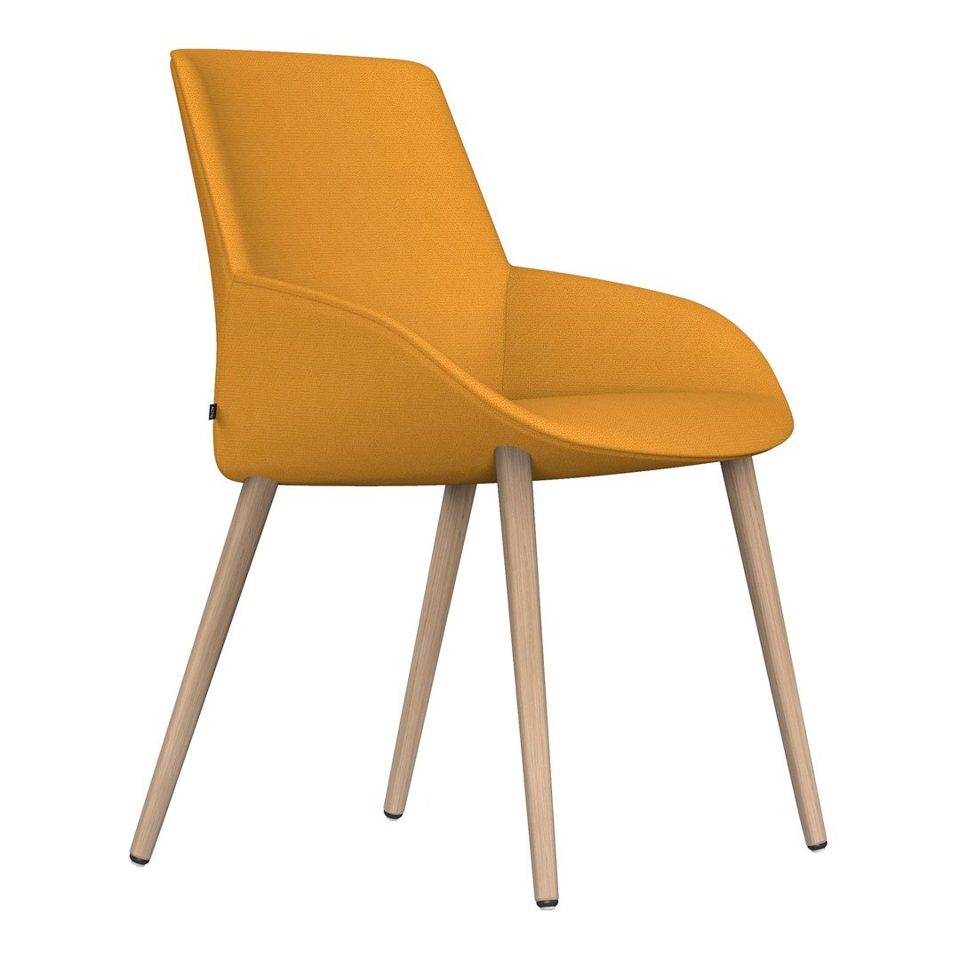 Noom Series 30 Armchair w/ French Seams - Conical Wood Legs