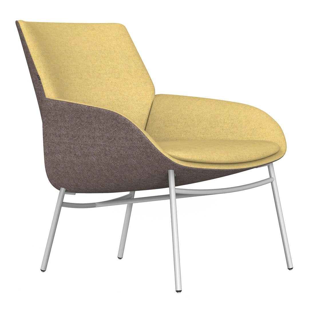 Noom Series 10 Bicolor Lounge Armchair - Metal Legs