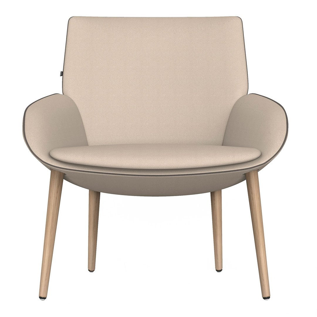 Noom Series 10 Lounge Armchair w/ Trim - Aluminum Legs