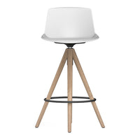 Noom Series 40 Counter Stool - Wood Pyramid Base